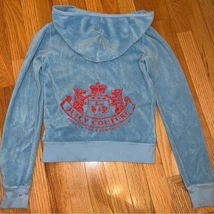 VINTAGE JUICY COUTURE CLASSIC ZIP UP HOODIE TERRY CLOTH